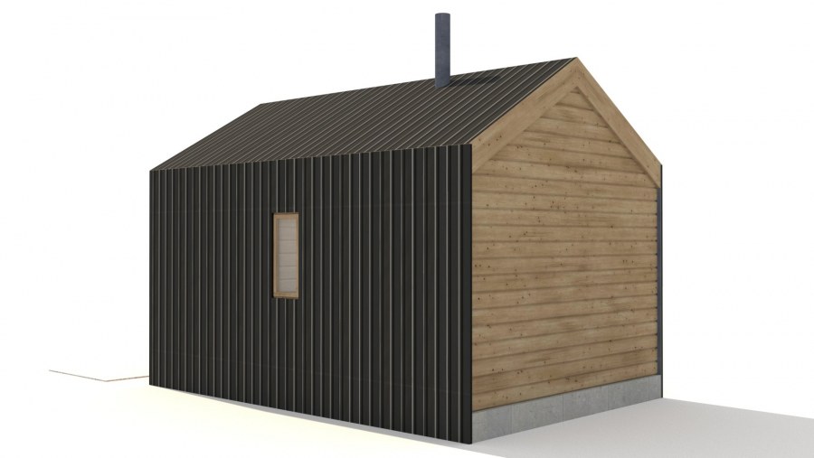 Мини баня в стиле барнхаус