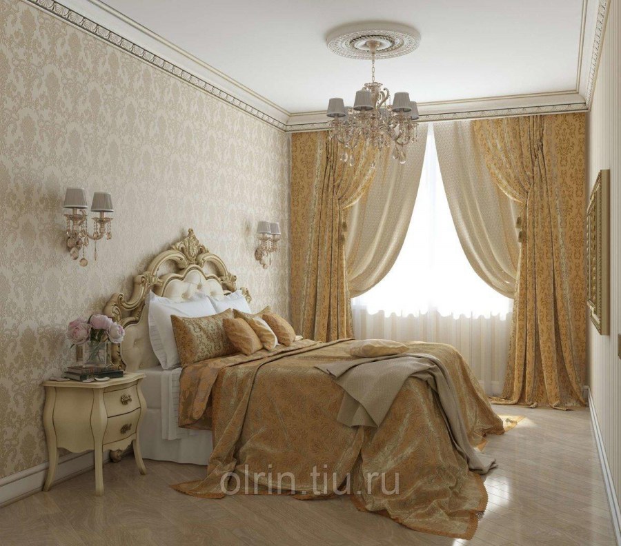 Шторы в спальню классика