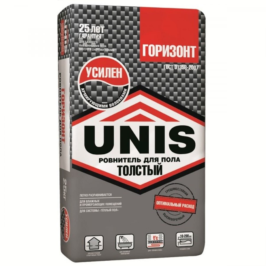 Стяжка пола Unis Горизонт 25 кг