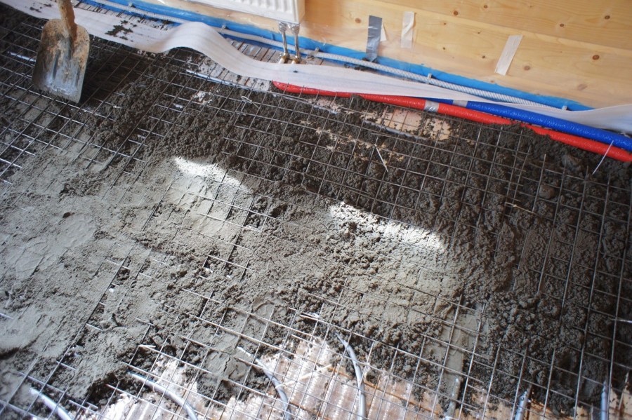 Полусухая стяжка армированная
