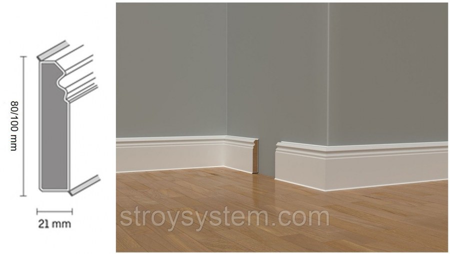 Плинтус Dollken Cubu 80 Flex Life