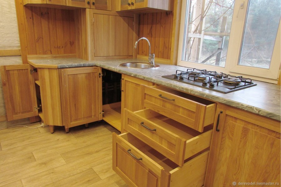 Буфет «Викинг 05 gl» из массива сосны