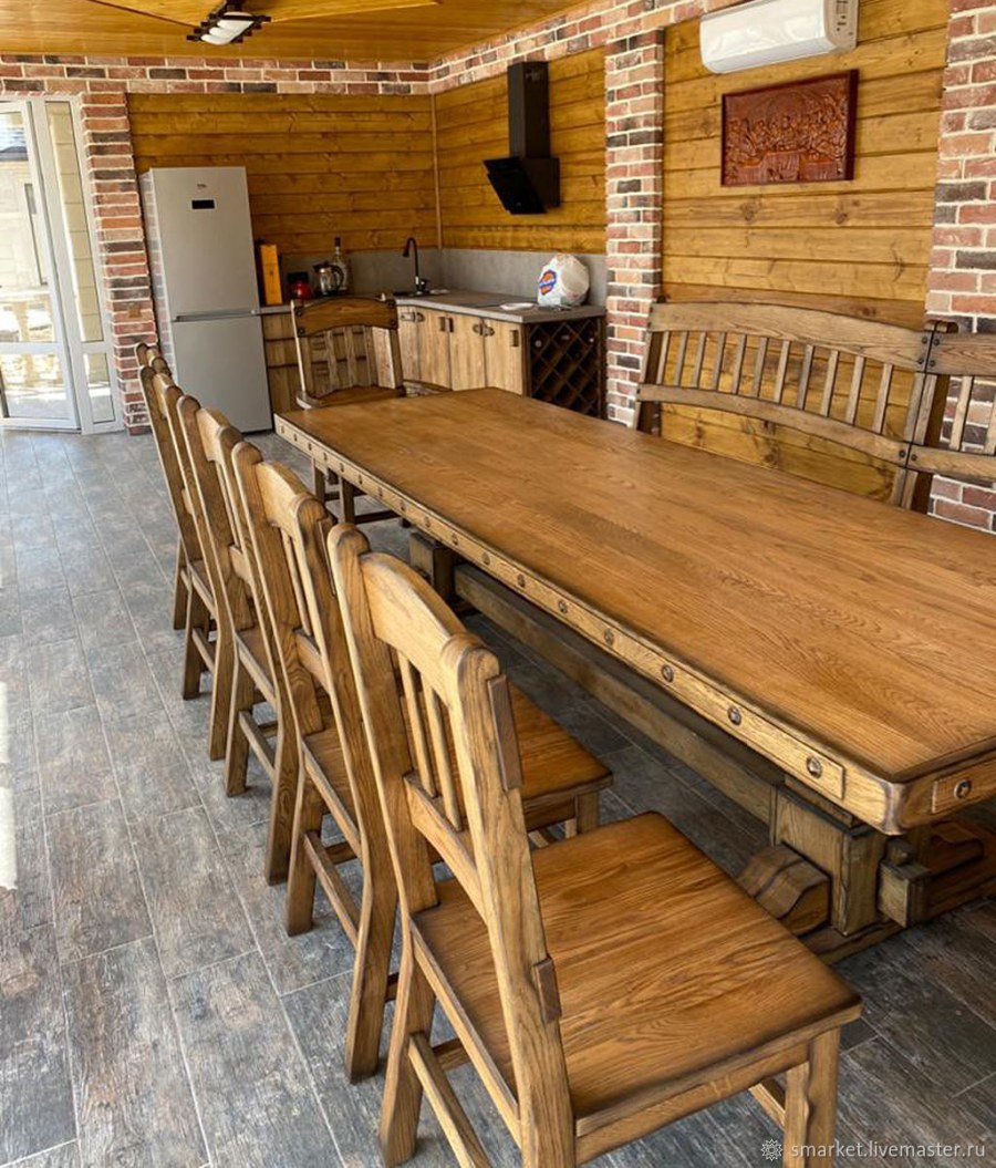 Кухня из брашированного дерева