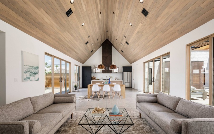 Барнхаус одноэтажный интерьер