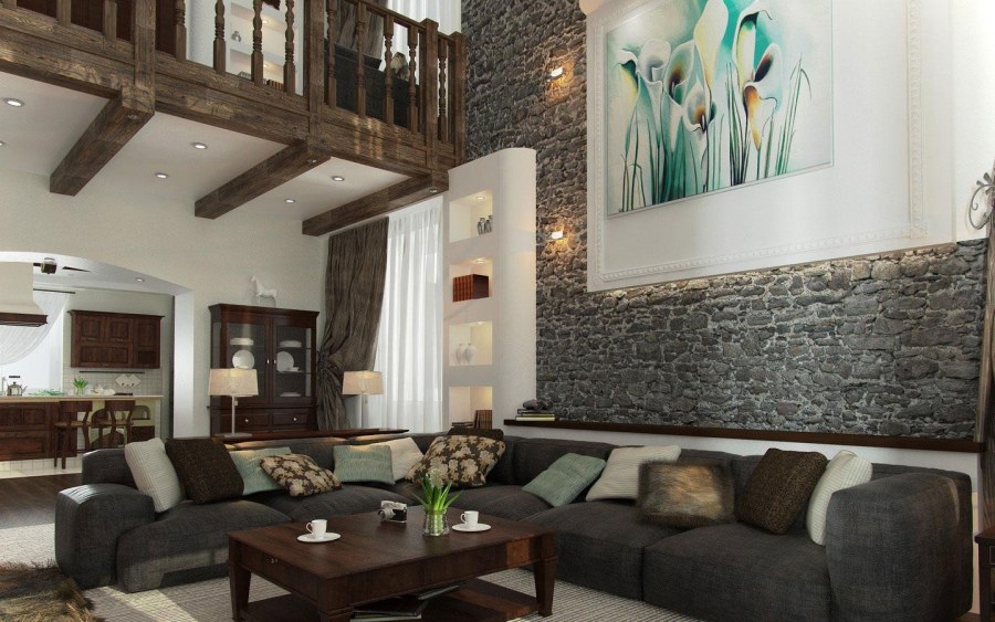 Гостиные со вторым светом