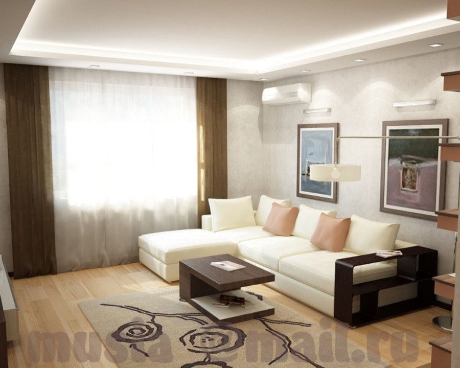 Гостиная в зал 25 кв