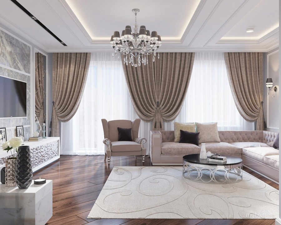 Гостиная Неоклассика шторы