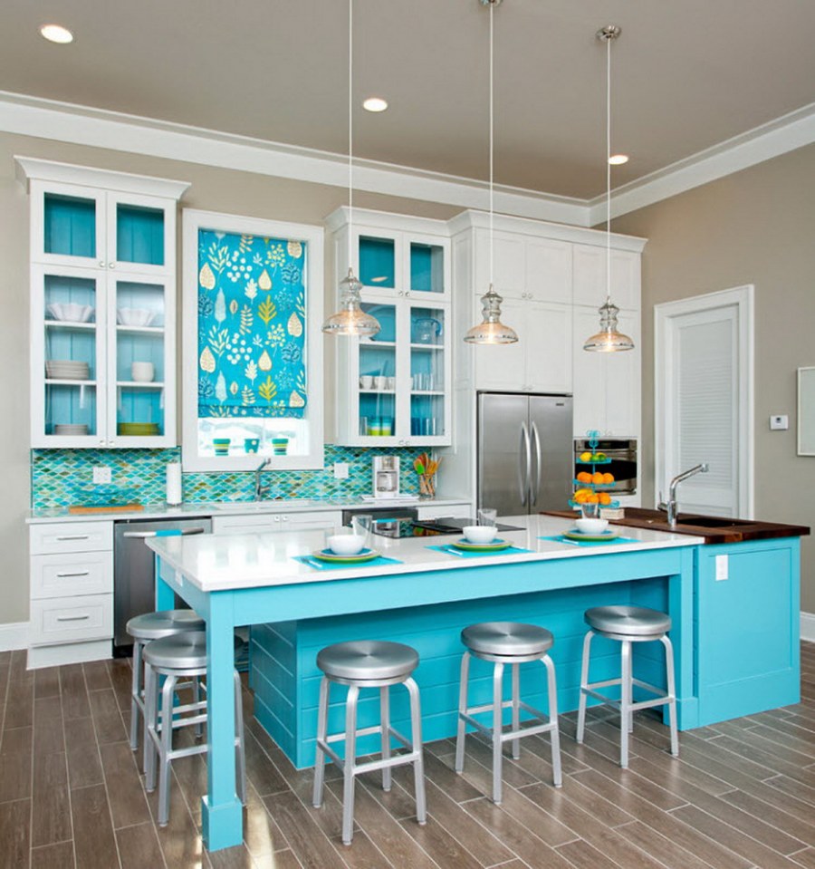 Кухни Скаволини голубая