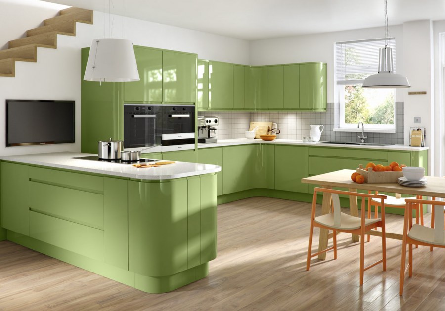 Оливия кухня зеленая