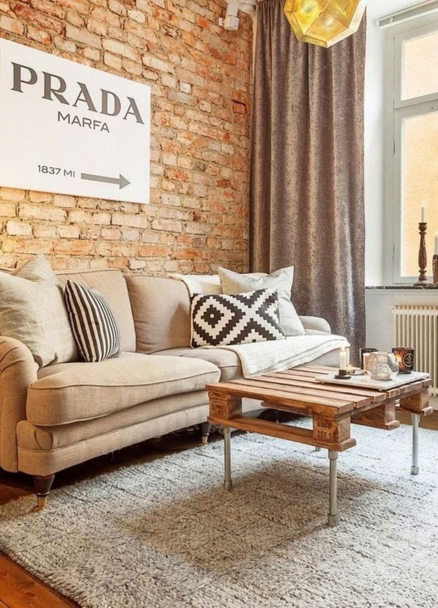 Бежевый лофт в интерьере