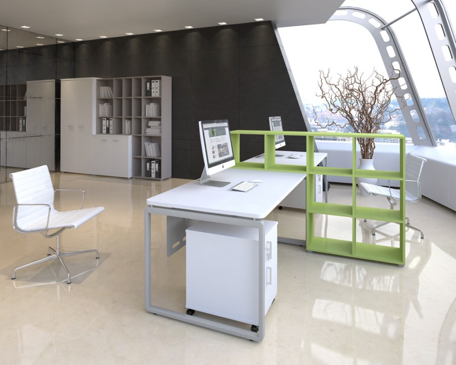 Офисная мебель в оранжевом цвете