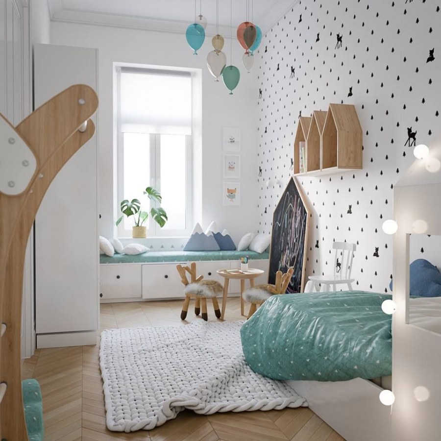 Дизайнерские обои в детскую комнату