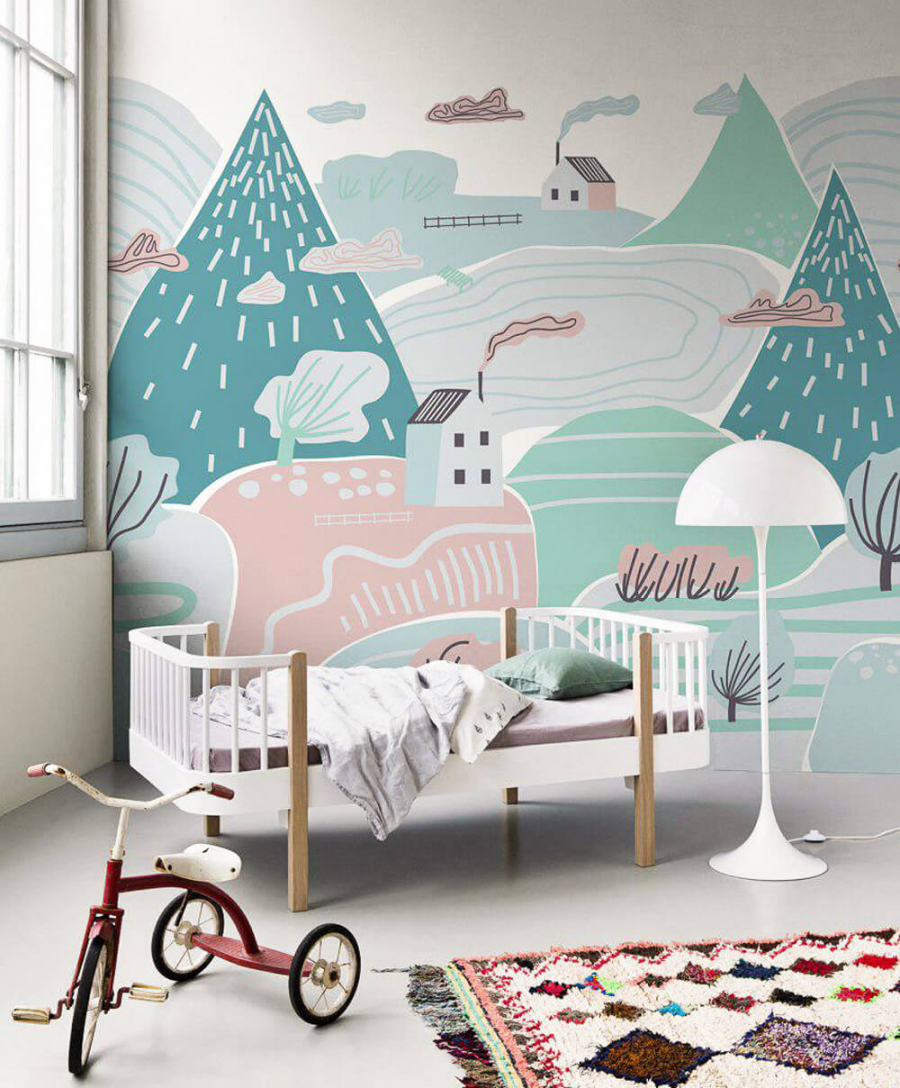 Детские обои в скандинавском стиле