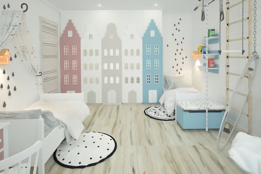 Необычные обои в детской комнате