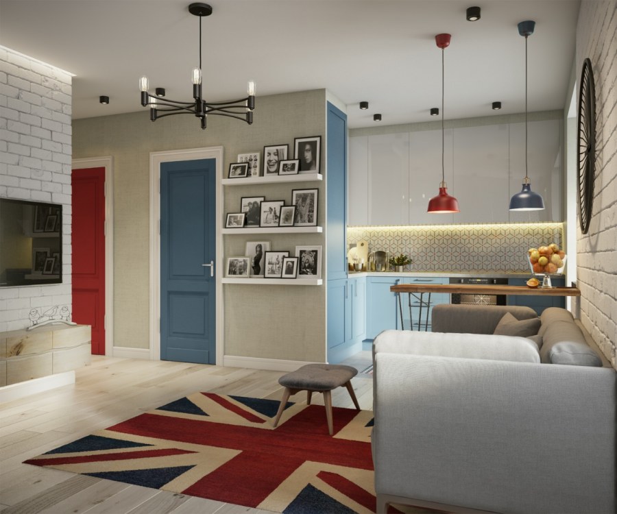 Стиль лофт в интерьере двухкомнатной квартиры