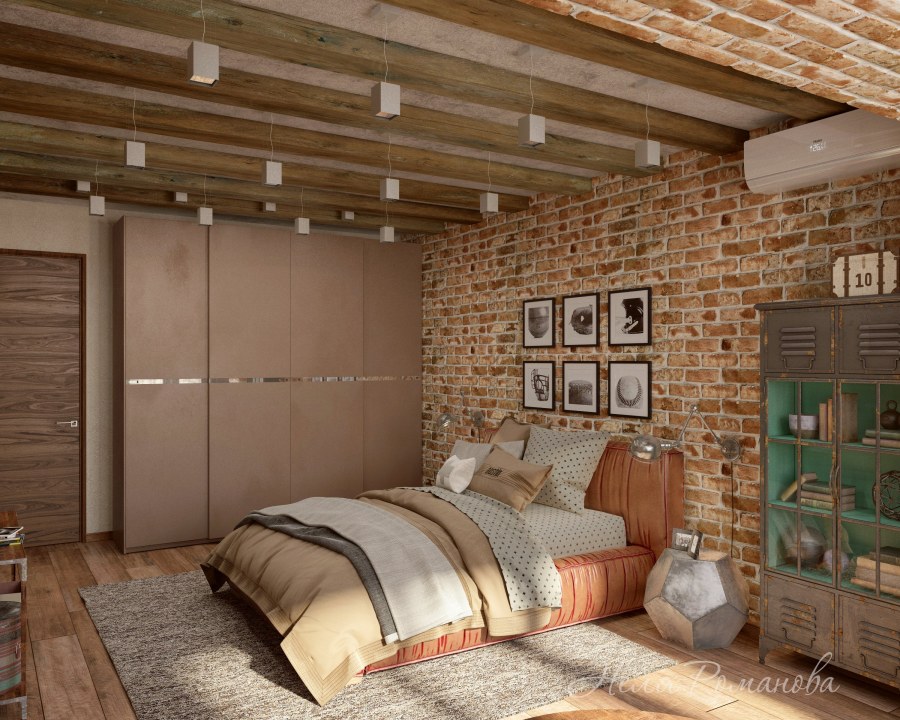 Дизайн проект бани с комнатой в стиле лофт