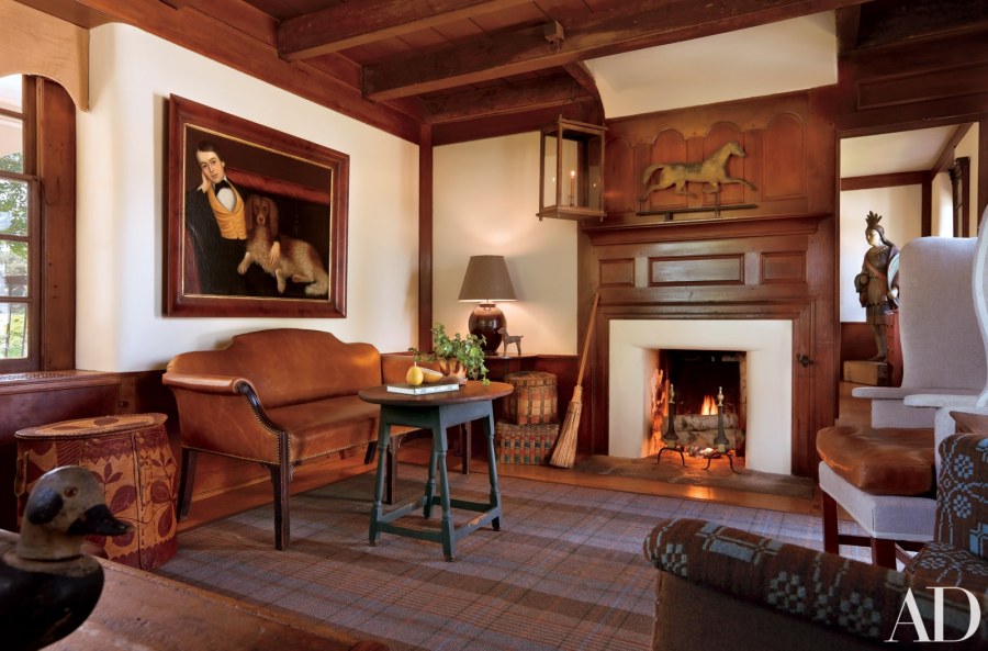 Гостиная с камином