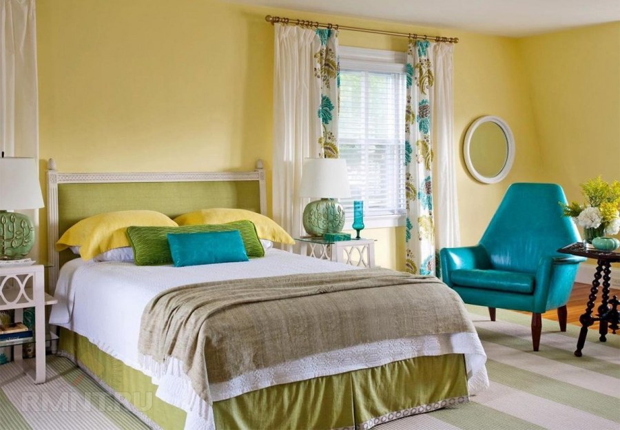 Сара Ричардсон жёлтый бирюзовый