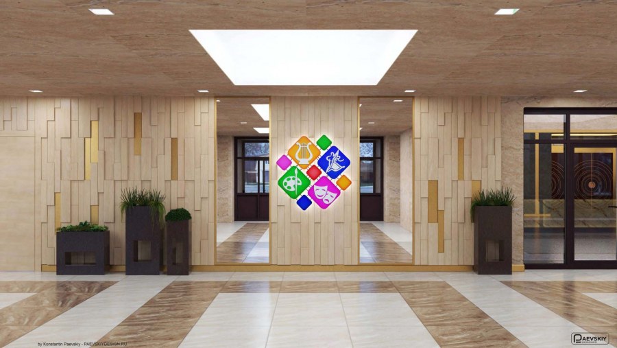 Дизайн стен в доме культуры