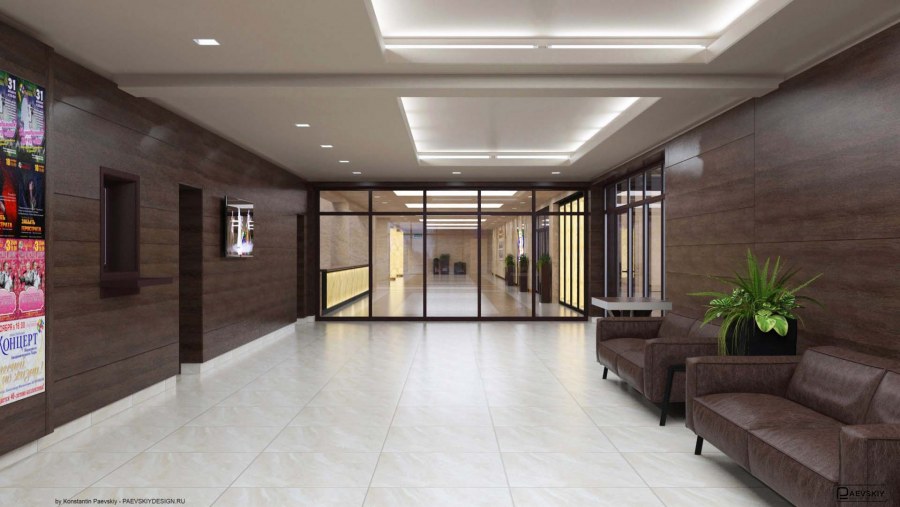 Интерьер фойе дом культуры