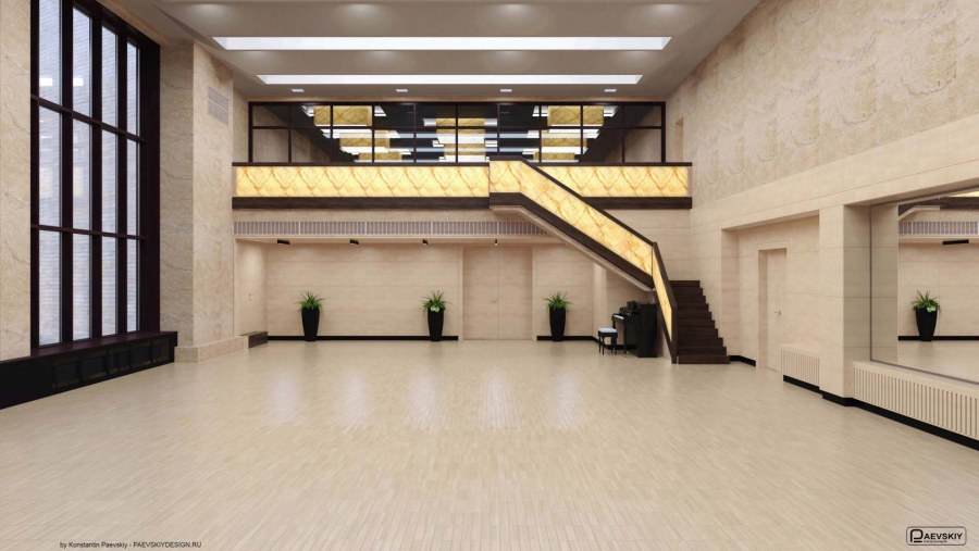 Интерьер фойе дома культуры