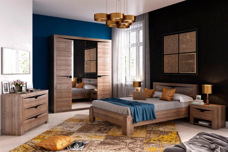 Спальня Сорренто дуб Стирлинг