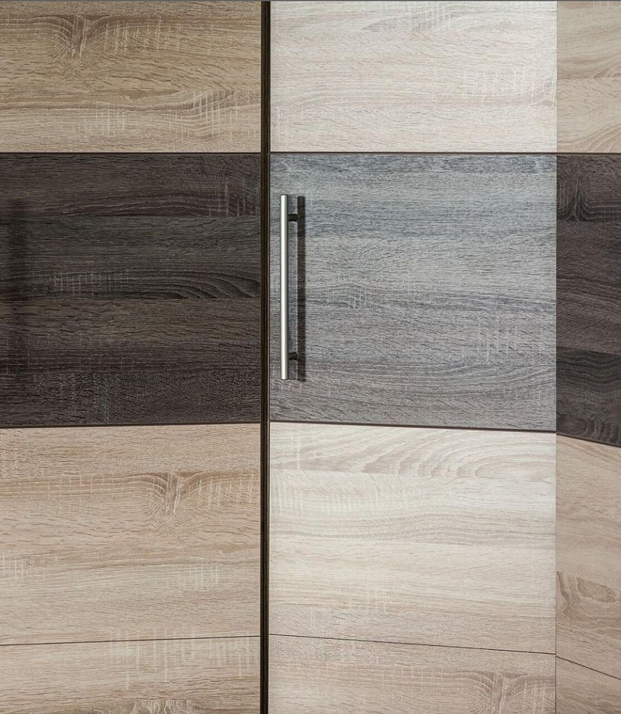 Шкаф-витрина глубиной 476 Бруна (Сономе эйч темная/Сономе эйч светлая)