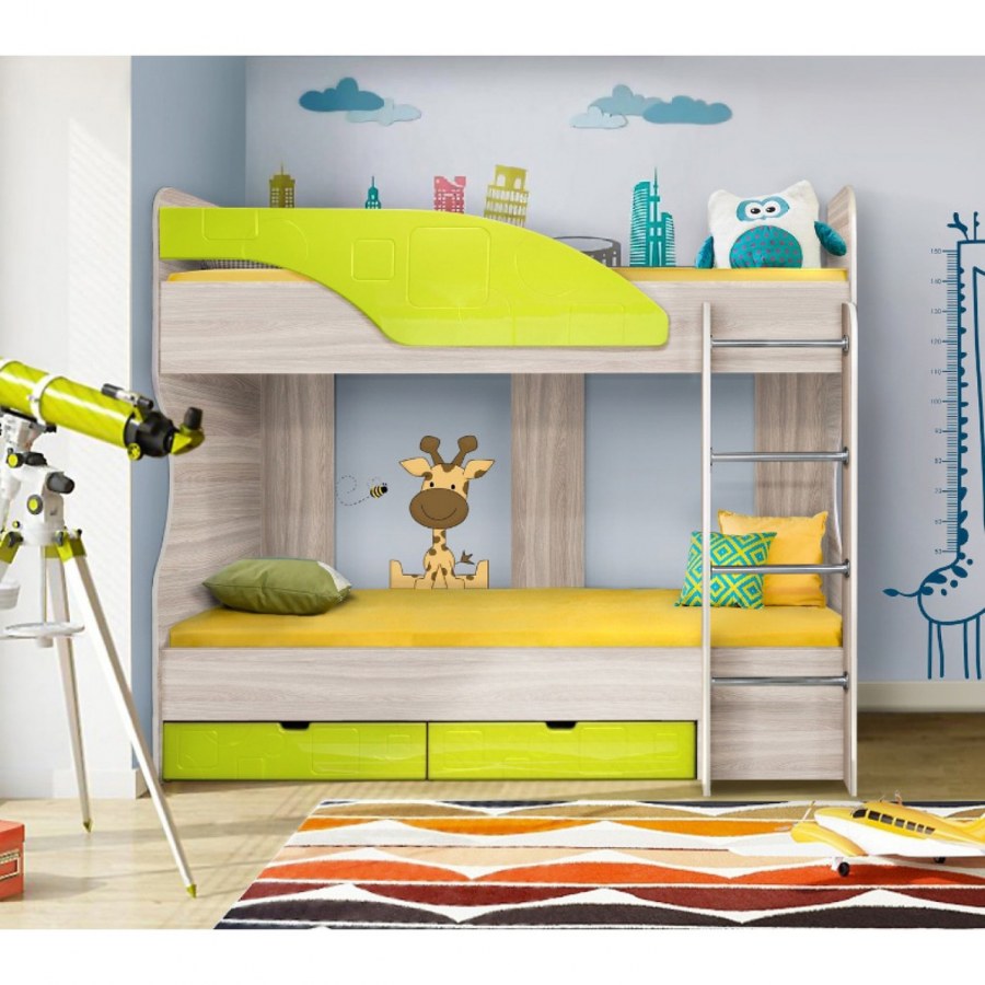 Кровать Бриз 5 двухъярусная шоколад