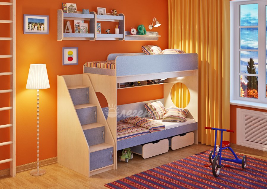 Кровать Легенда чердак двухярусный