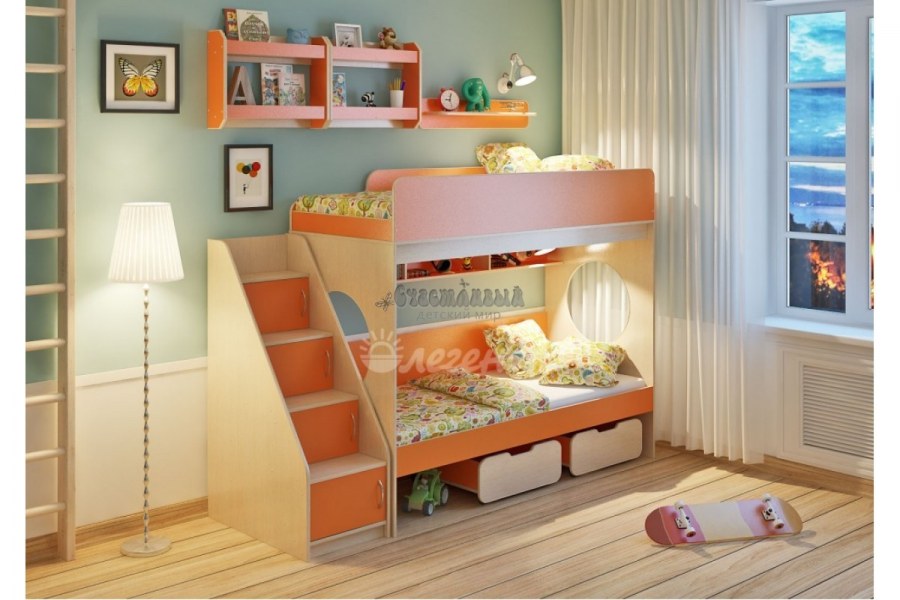 Двухъярусной кроватью "Легенда 10.3" от фабрики Легенда