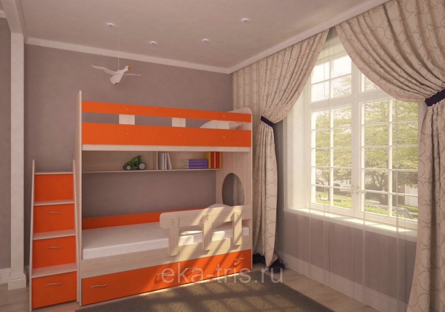 Детская двухъярусная кровать Юниор-1