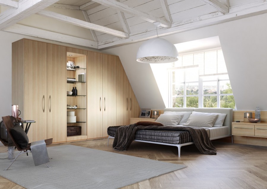 Спальня гостиная на мансарде