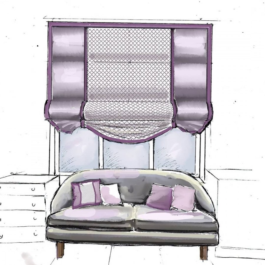 Римские шторы скетч