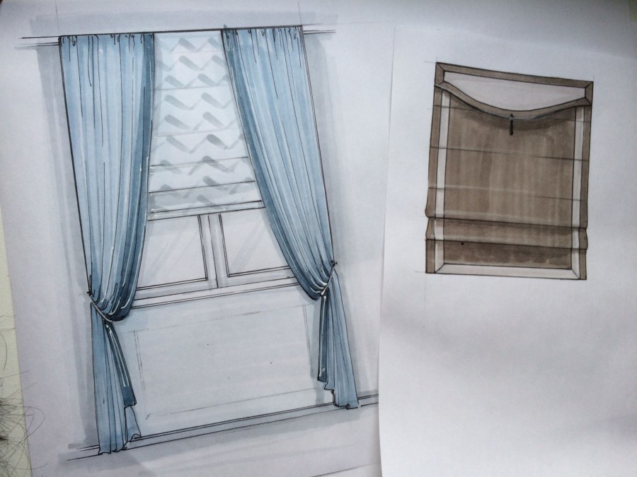 Римские шторы скетч