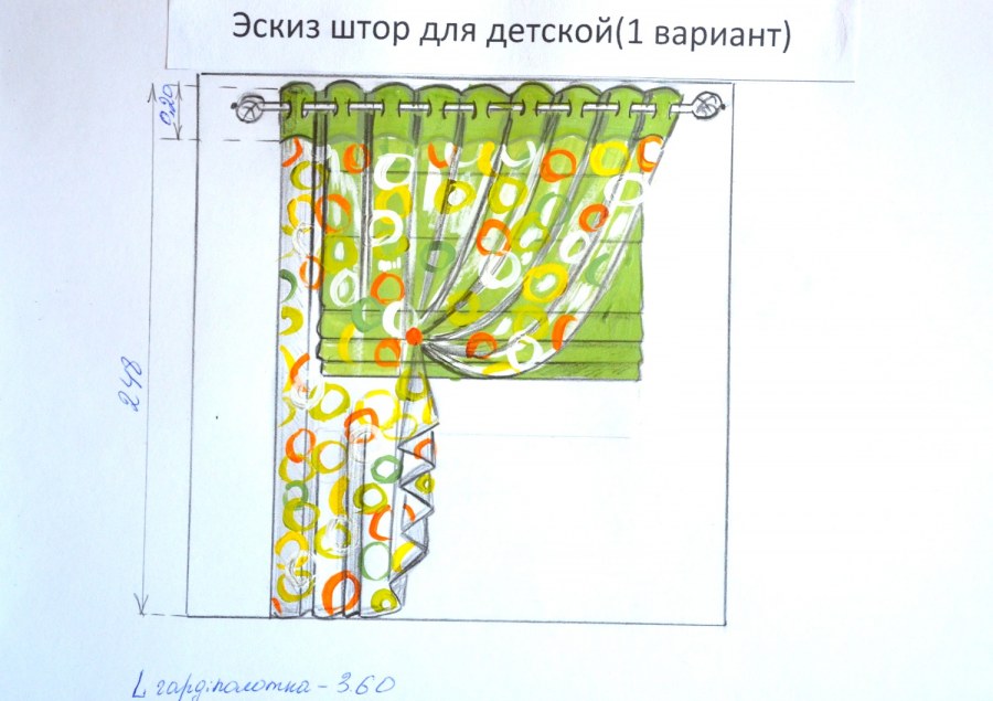 Эскизы римских штор