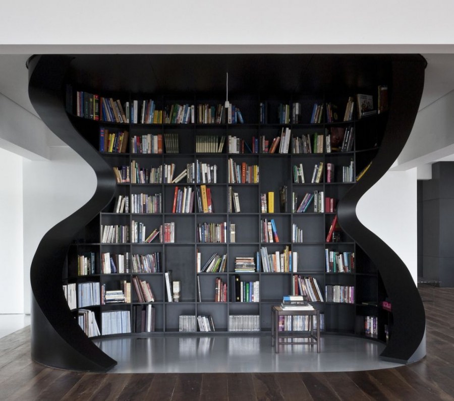 Необычные стеллажи для книг