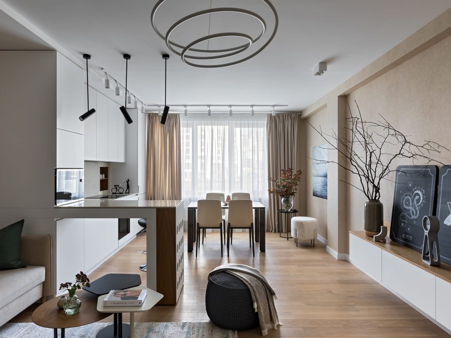 Освещение в интерьере гостиной