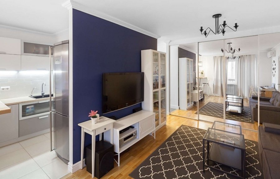 Интерьер гостинной 18кв м