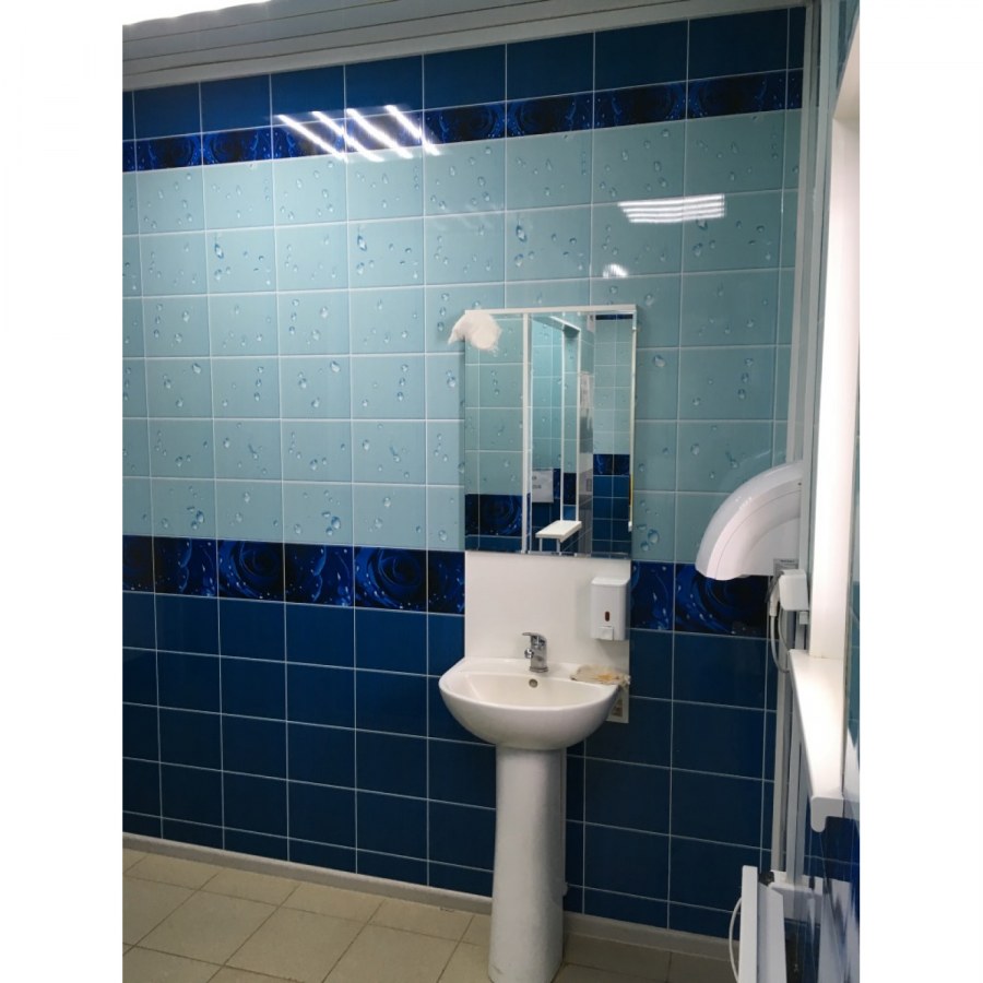 Панель ПВХ unique капли росы синий