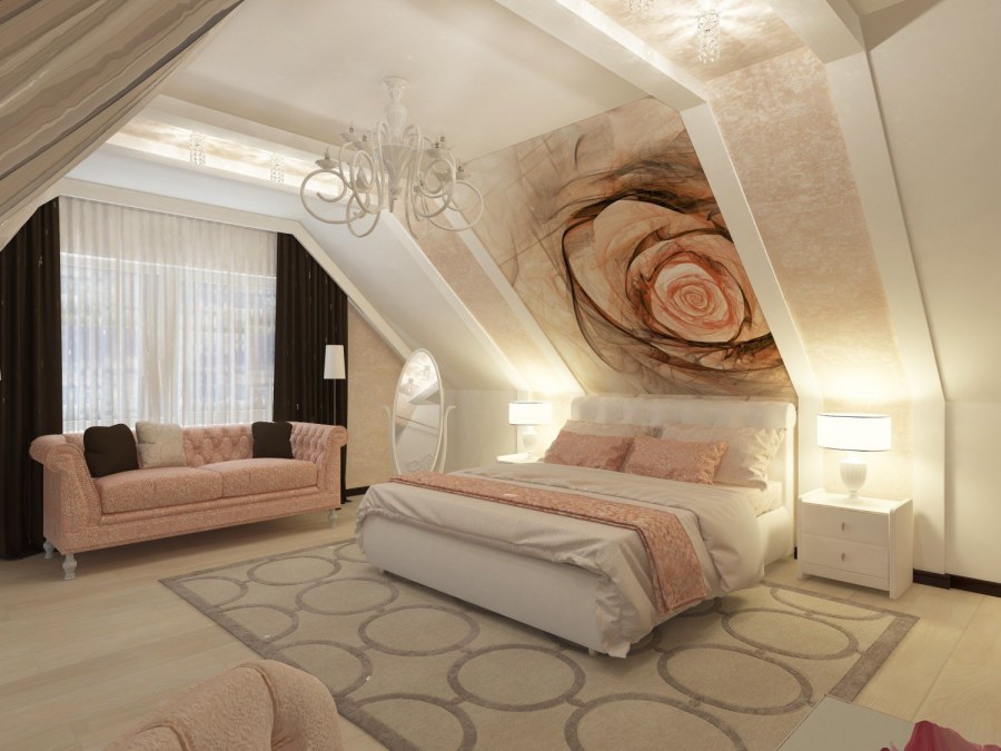 Интерьер мансарды