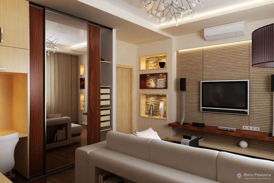 Гостиная в маленькой квартире