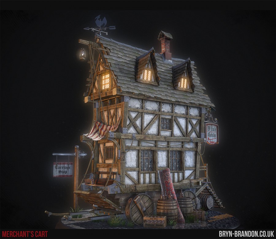 Средневековый дом сбоку