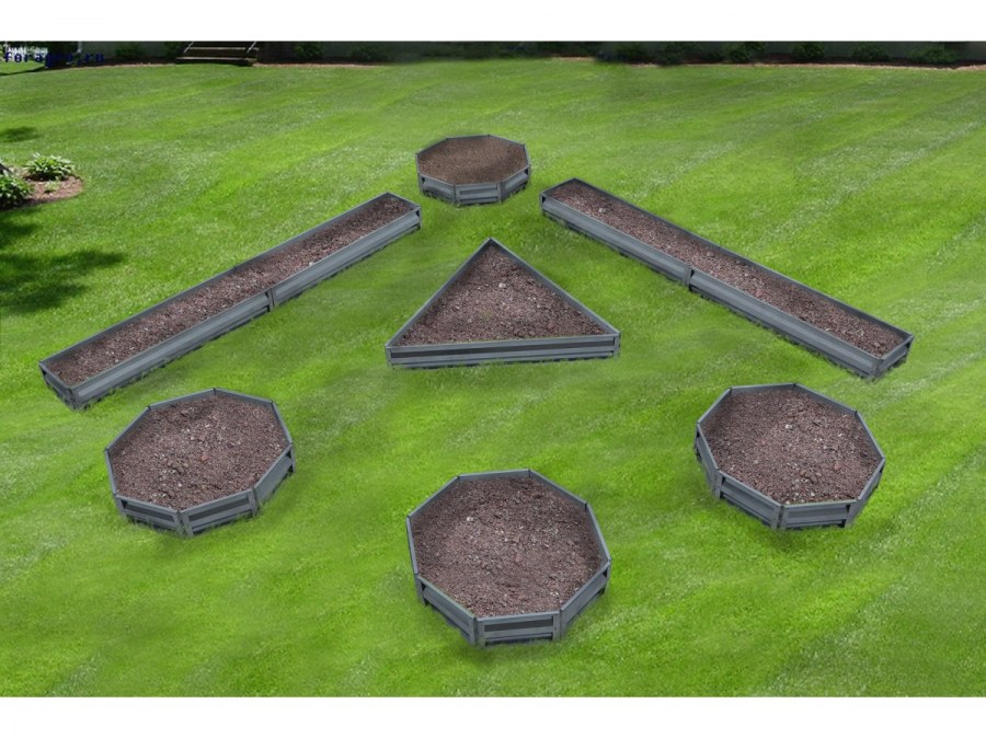 Круглые железные клумбы