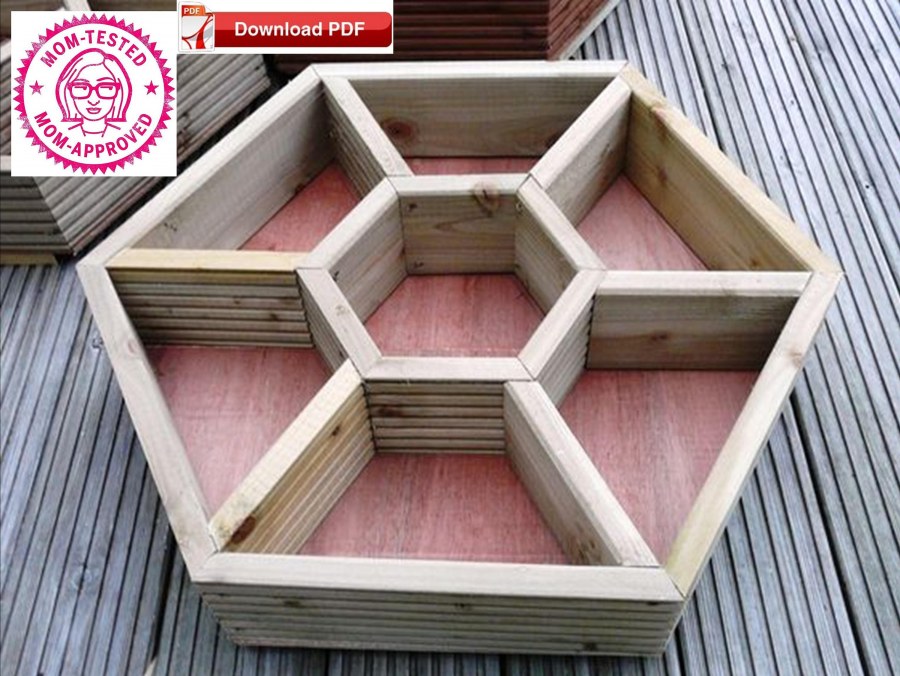 Шестиугольный ящик для цветов