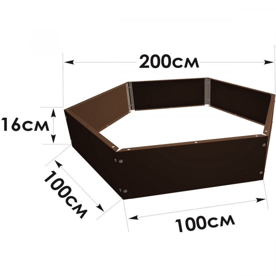 Клумба шестиугольная благо Каскад