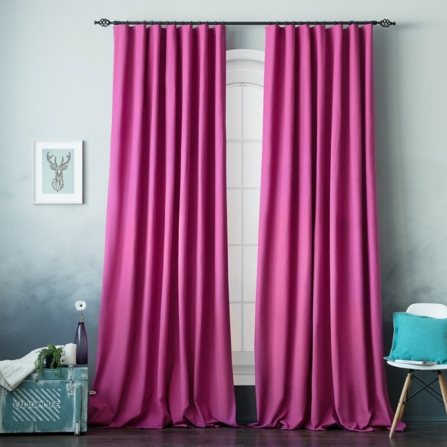 Занавески серые с розовым