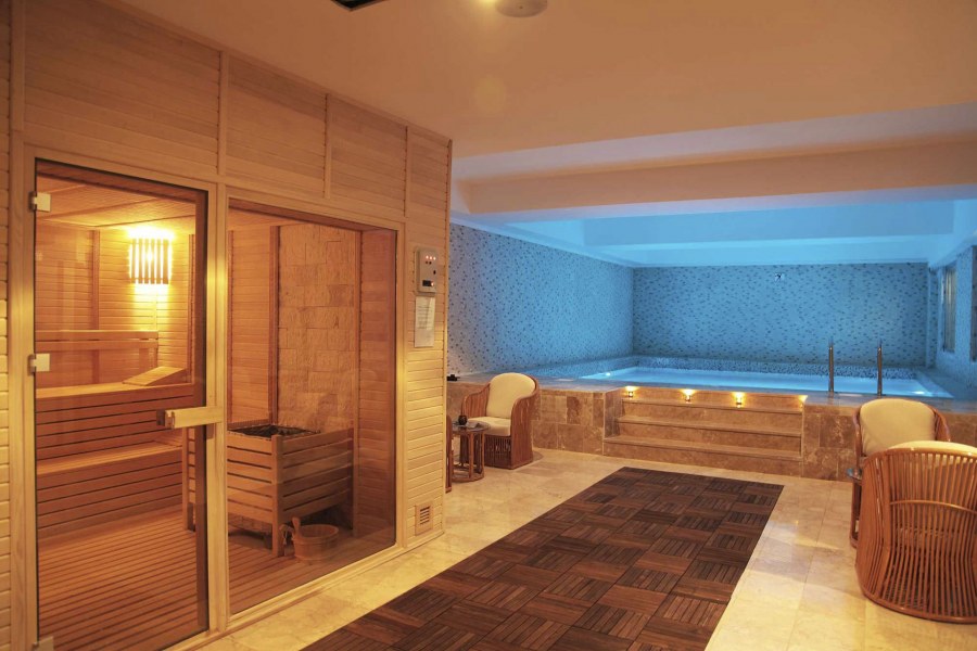 Сауна с бассейном в частном доме