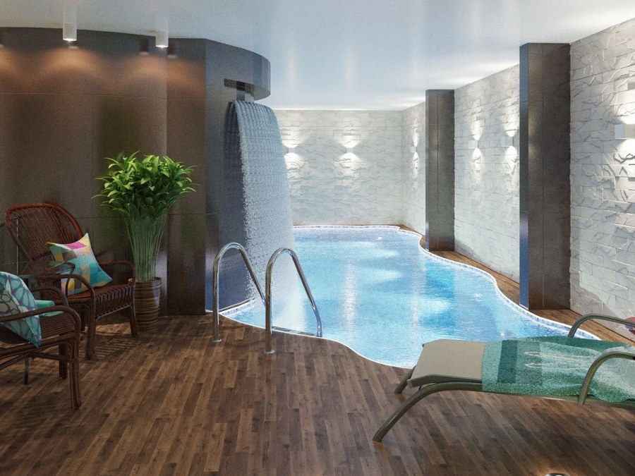 Сауна с бассейном в доме