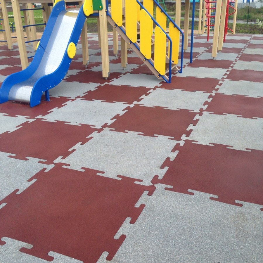 Травмобезопасная резиновая плитка Rubblex Standart 1000, Grey