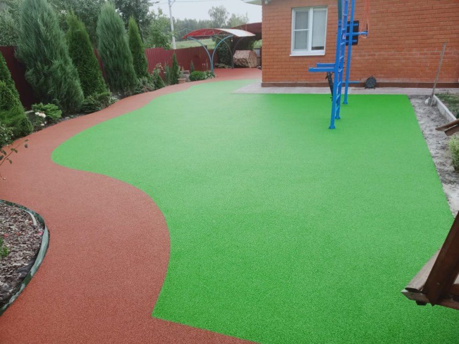 Резиновое покрытие для двора частного